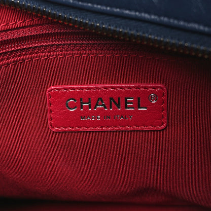 Chanel Aged Calfskin Quilted Small Gabrielle Hobo Navy Black 6 of 11
