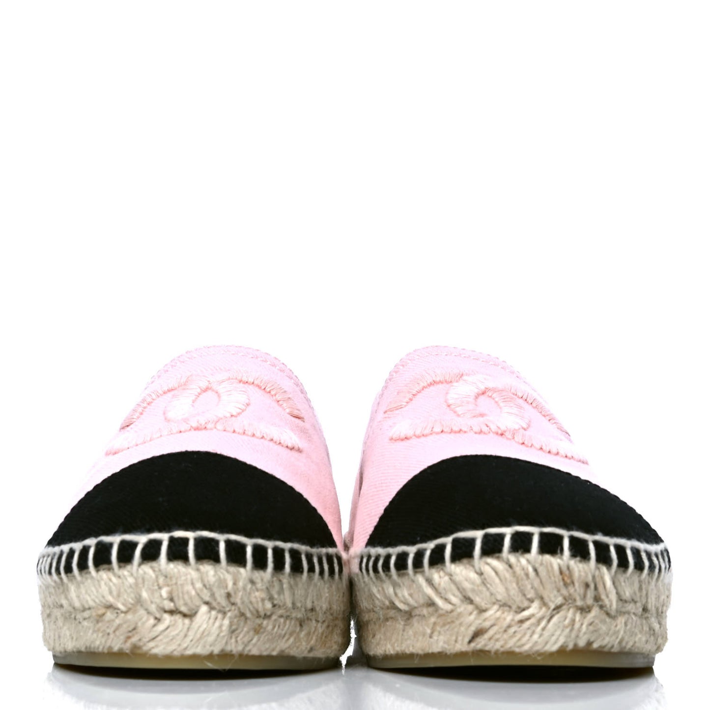 Denim Toile CC Espadrilles 38 Pink Black