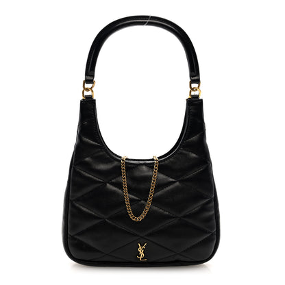 Saint Laurent Lambskin Quilted Monogram Sade Hobo Black 1 of 9