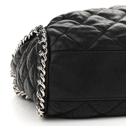 Chanel Washed Lambskin Chain Around Hobo Black 9 of 10