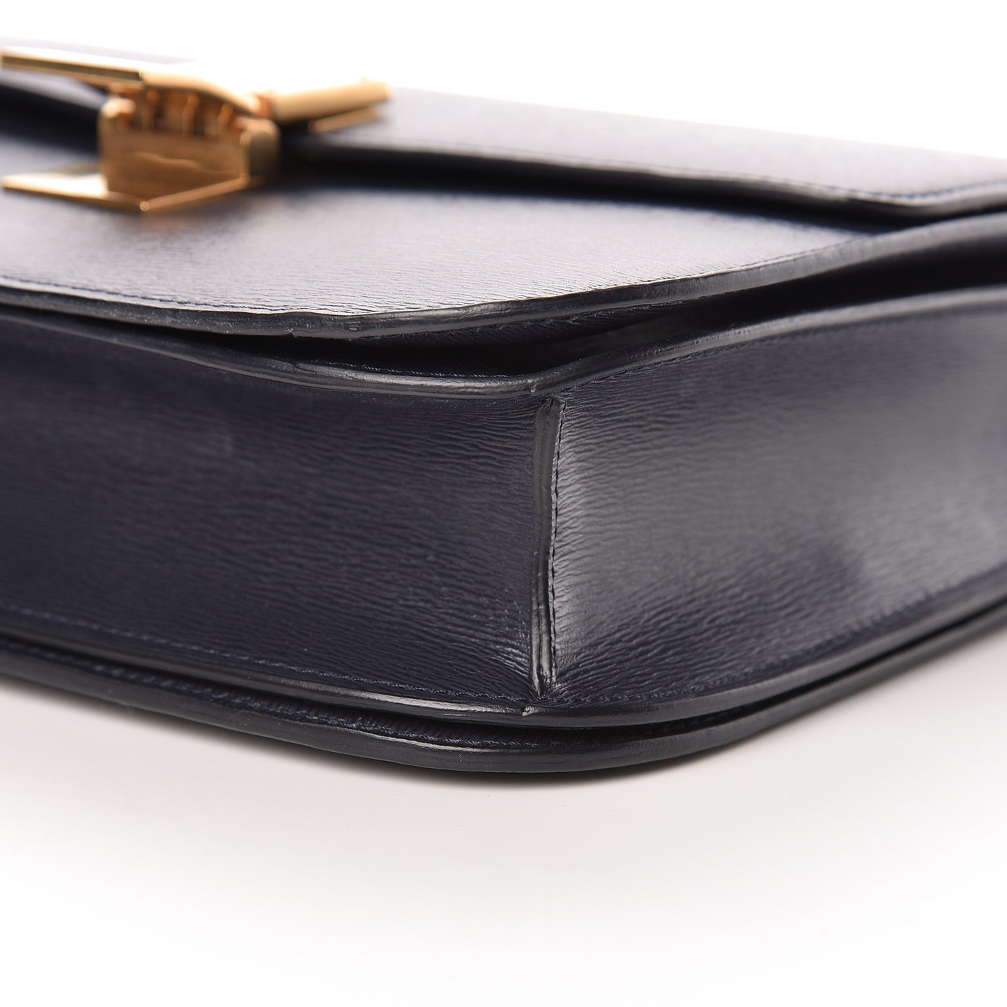 Liege Calfskin Medium Classic Box Flap Bag Dark Blue