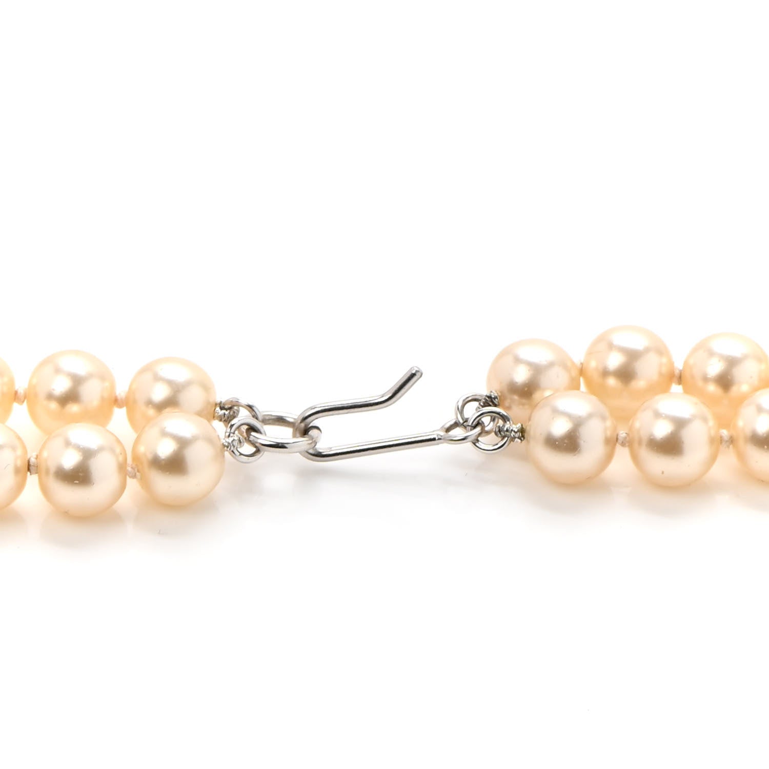 Chanel Crystal Heart Pearl CC Belt Silver 3 of 5