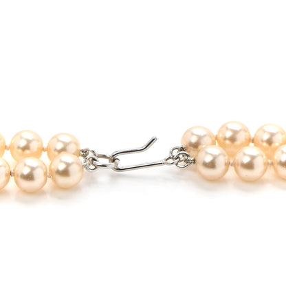 Chanel Crystal Heart Pearl CC Belt Silver 3 of 5