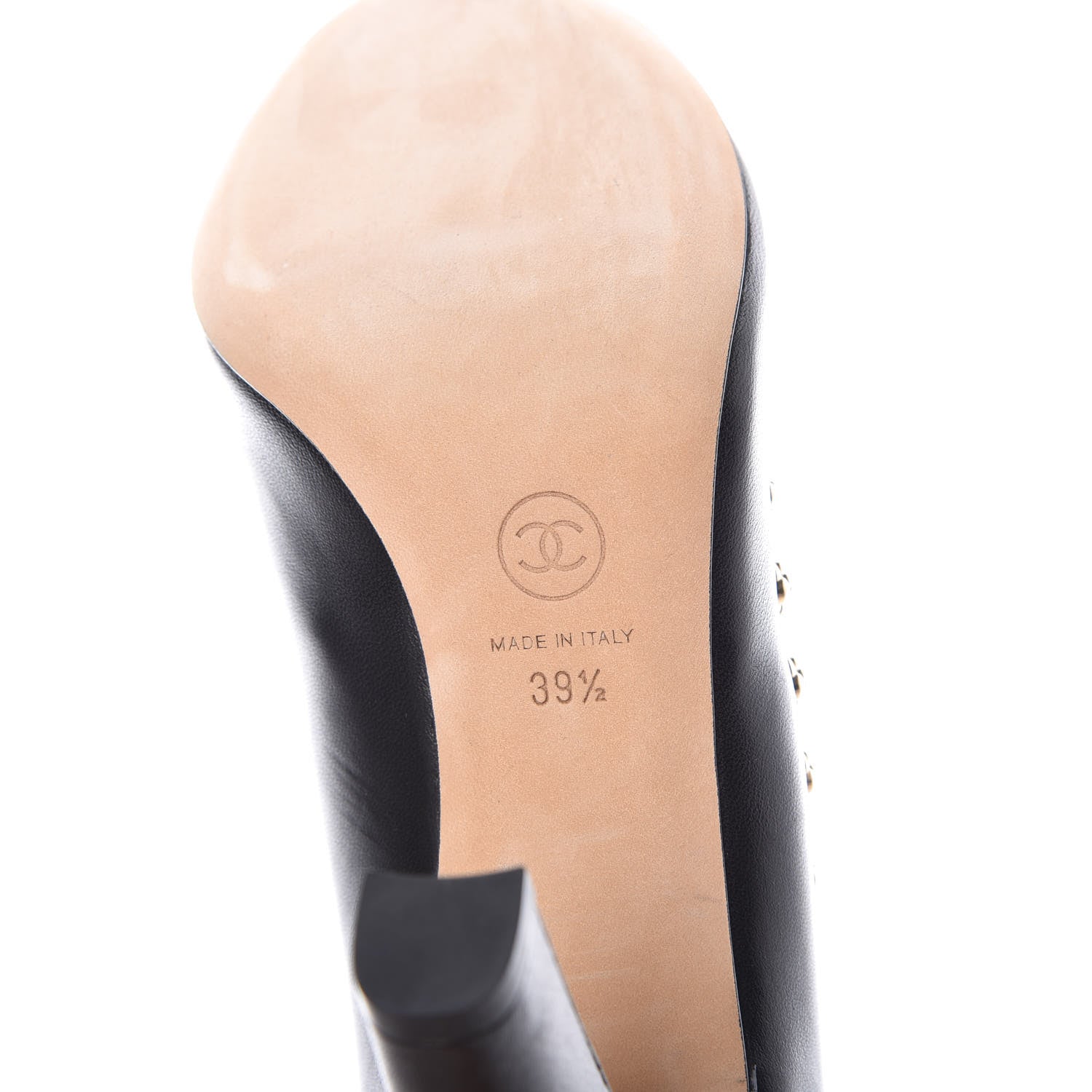 Chanel Lambskin Camellia Peep Toe Pumps 39.5 Black 7 of 9