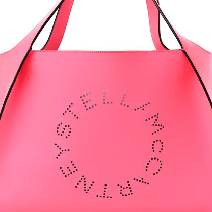 Stella McCartney Eco Alter Nappa East West Perforated Tote Fluorescent Pink 9 of 11