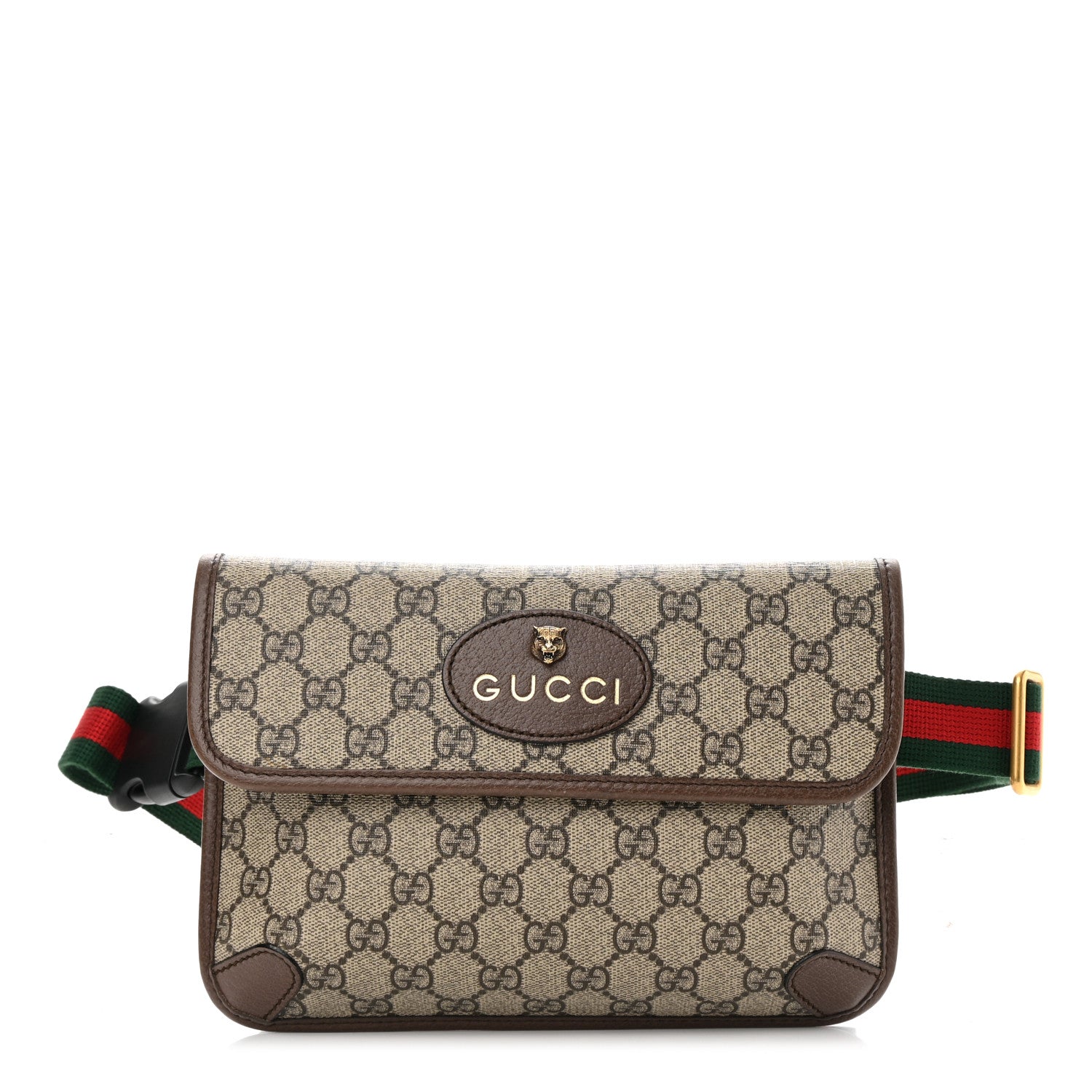 Gucci GG Supreme Monogram Neo Vintage Web Belt Bag Brown 1 of 12