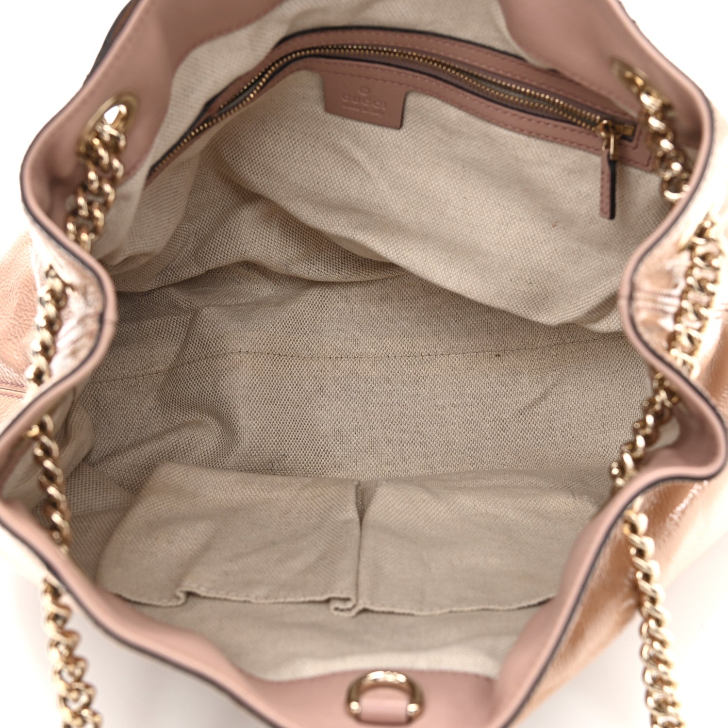 Gucci Patent Medium Soho Chain Shoulder Bag Dark Cipria 5 of 13