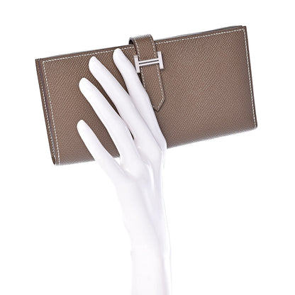 Hermes Epsom Bearn Gusset Wallet Etoupe 2 of 8