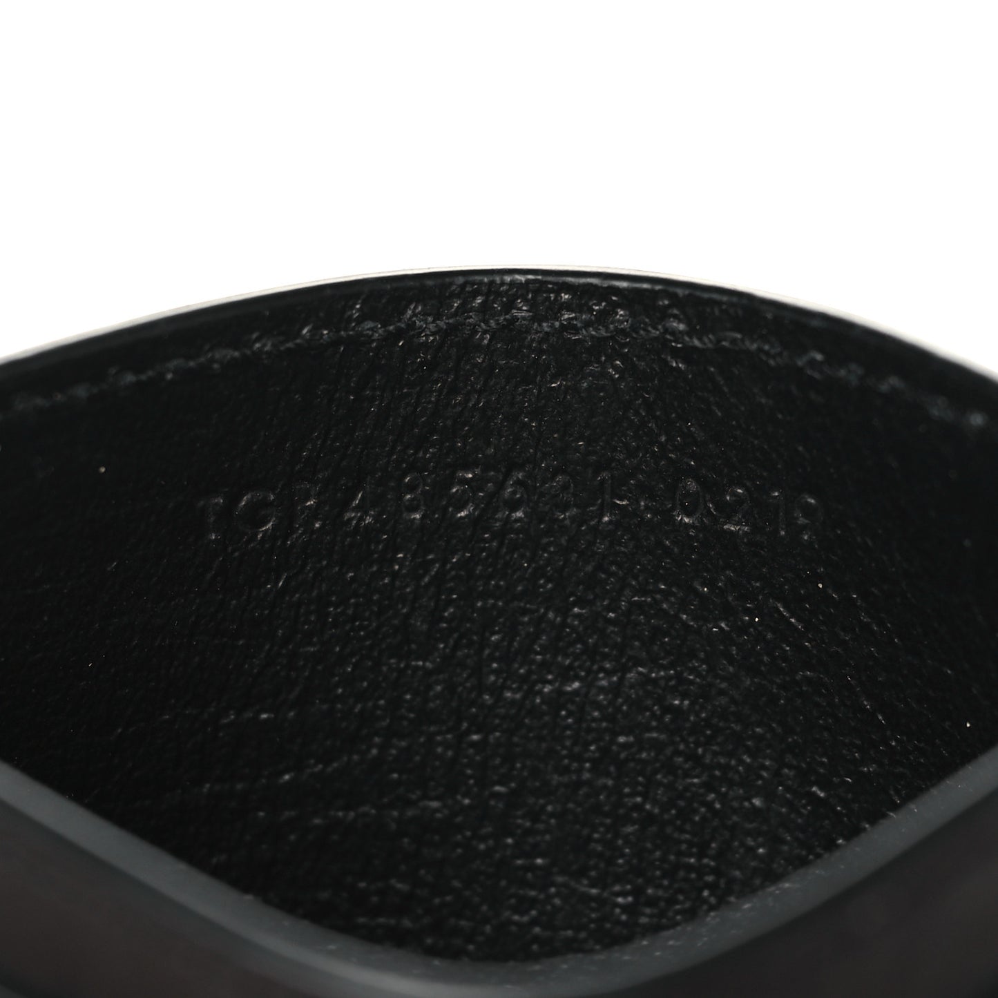 Calfskin Crocodile Embossed Monogram Credit Card Case Black