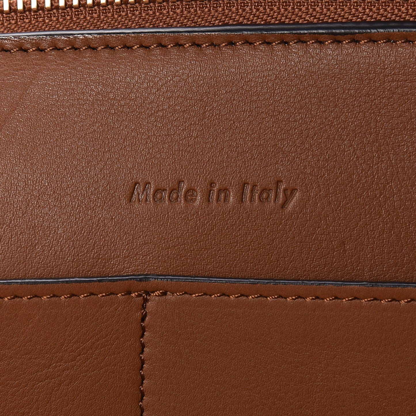 Smooth Calfskin Suede Small Tri-Fold Bag Havana