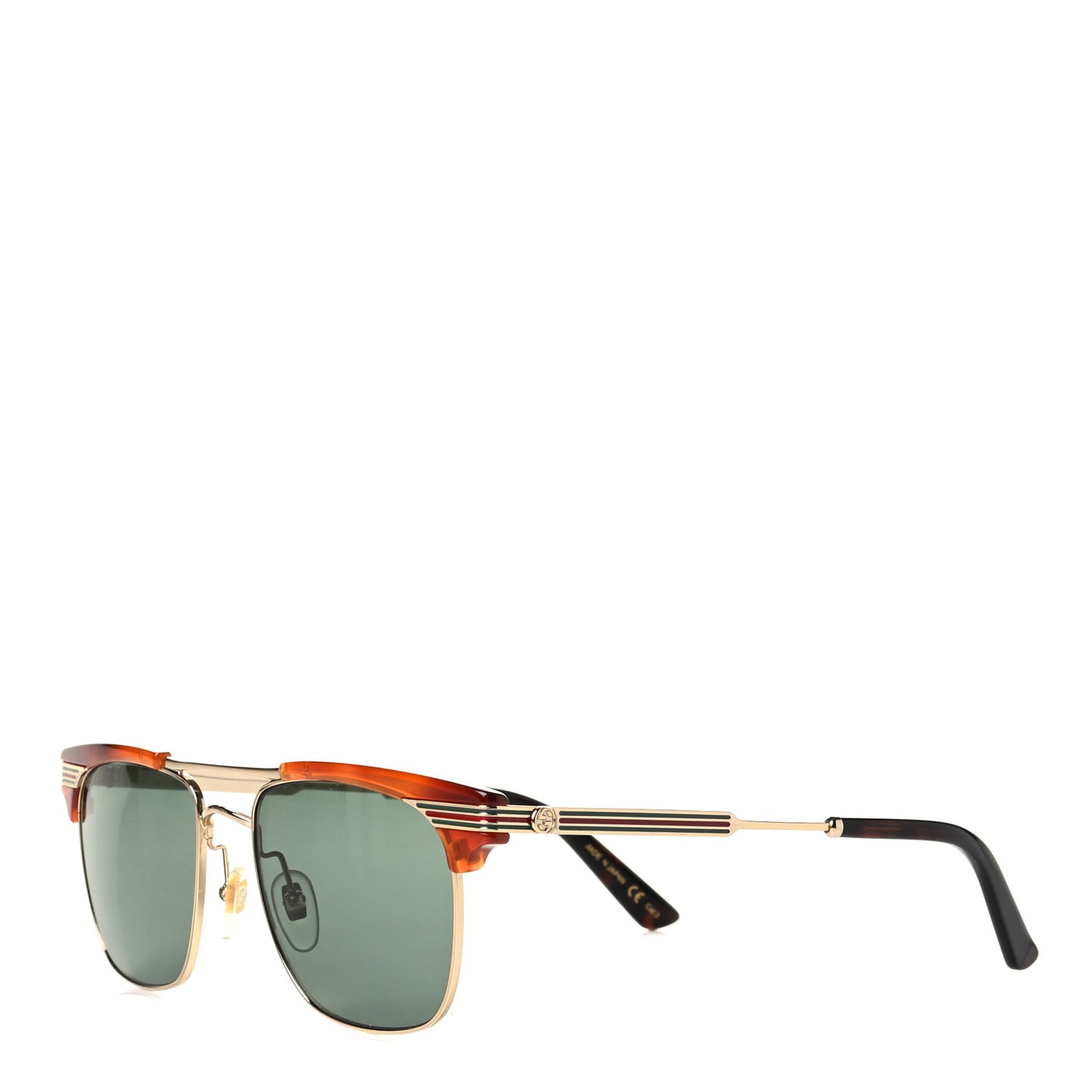 Acetate Square Frame Web Sunglasses GG0287S Light Tortoise