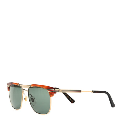Gucci Acetate Square Frame Web Sunglasses GG0287S Light Tortoise 1 of 5