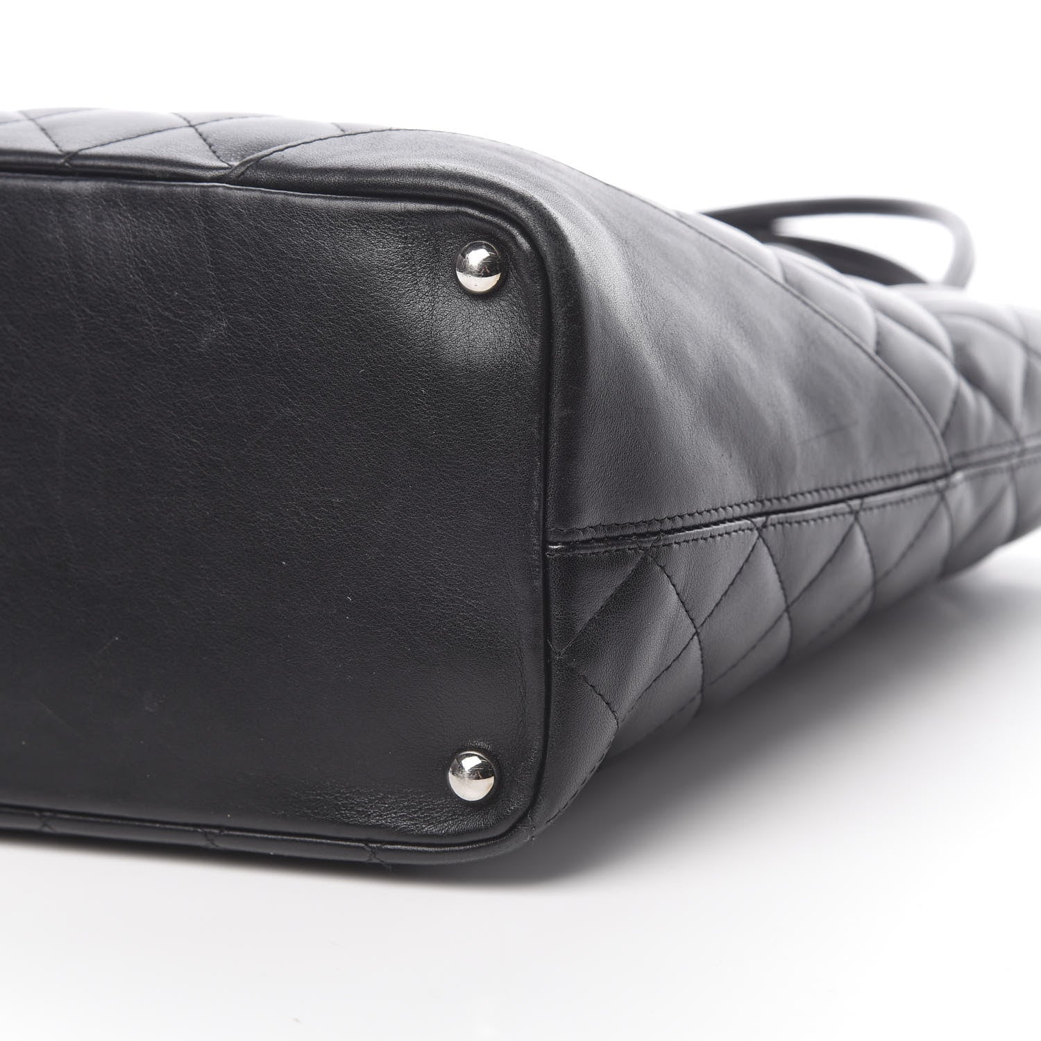 Chanel Calfskin Quilted Medium Cambon Tote Black White 10 of 12
