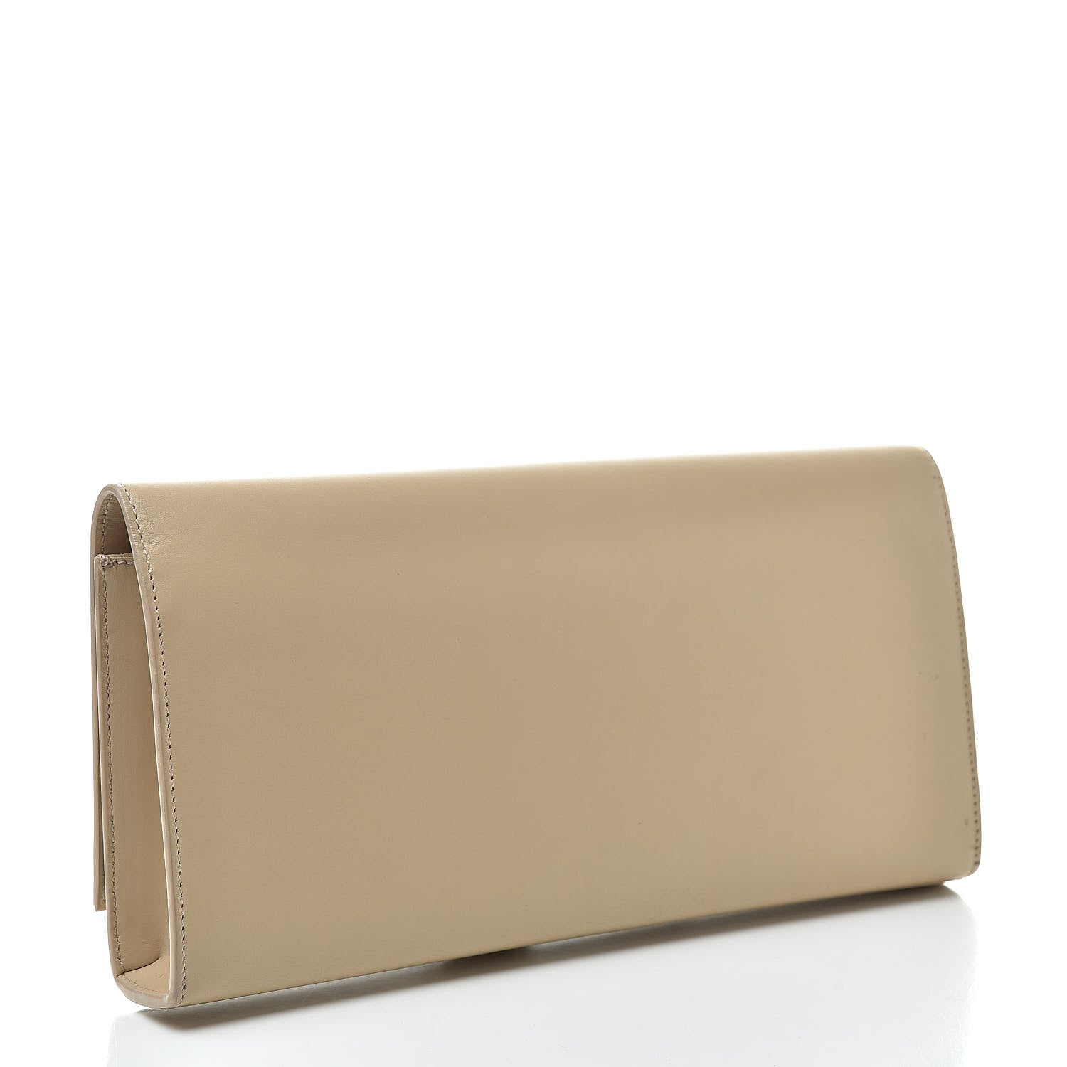 Saint Laurent Calfskin Classic Monogram Tassel Clutch Nude Powder 3 of 9
