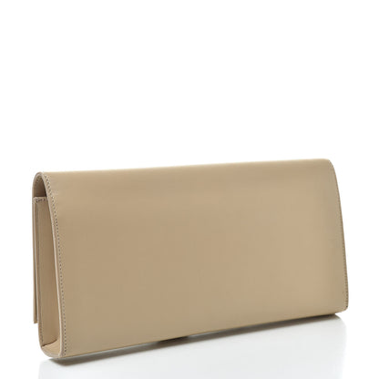 Saint Laurent Calfskin Classic Monogram Tassel Clutch Nude Powder 3 of 9