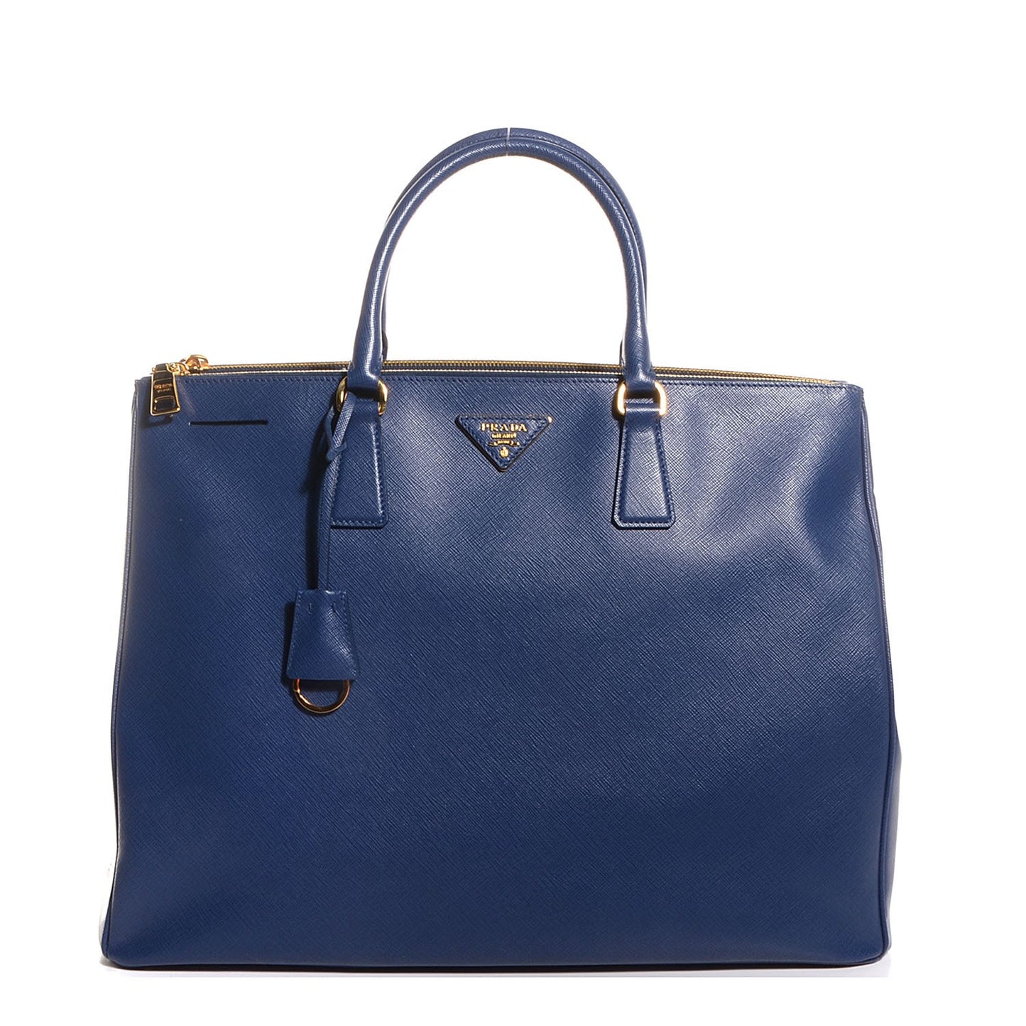 Saffiano Lux Extra Large Galleria Double Zip Tote Bluette