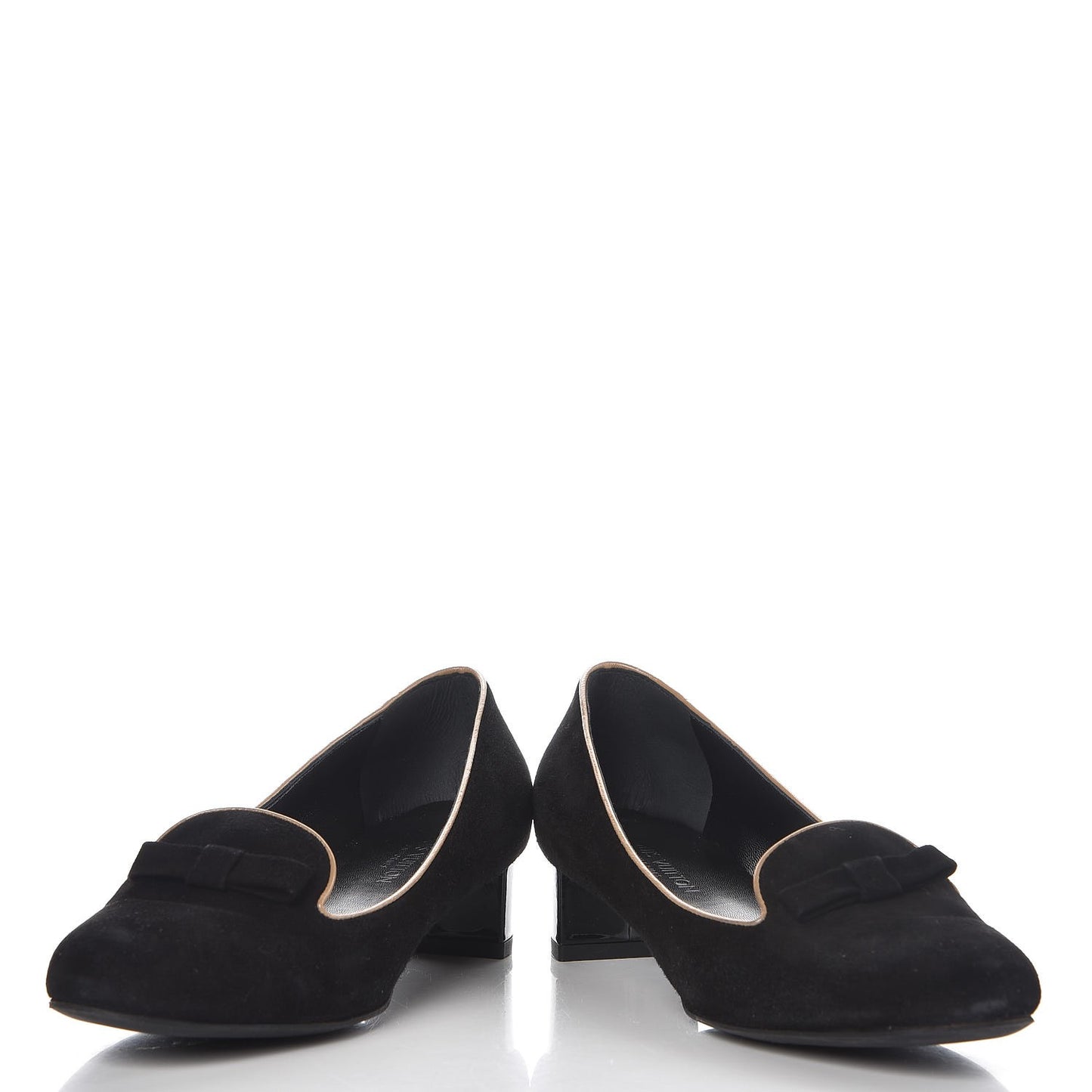 Suede Uniformes Bow Pumps 36.5 Black