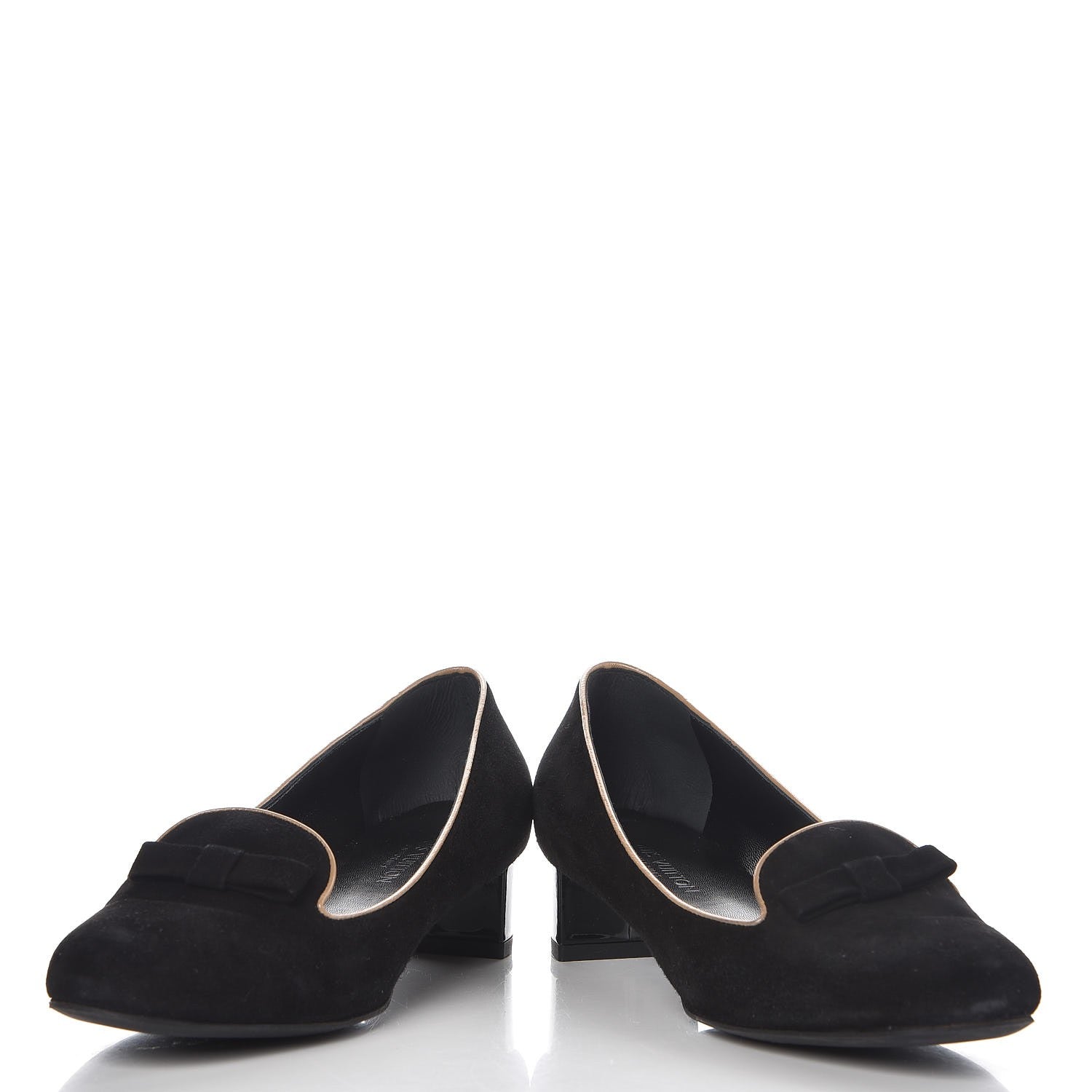 Louis Vuitton Suede Uniformes Bow Pumps 36.5 Black 5 of 10