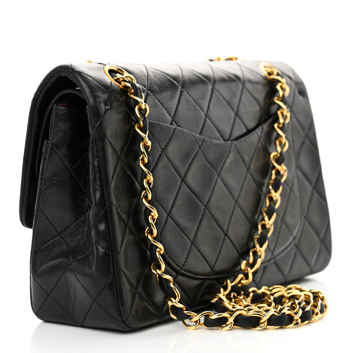 Chanel Lambskin Quilted Small Double Flap Black 3 of 15