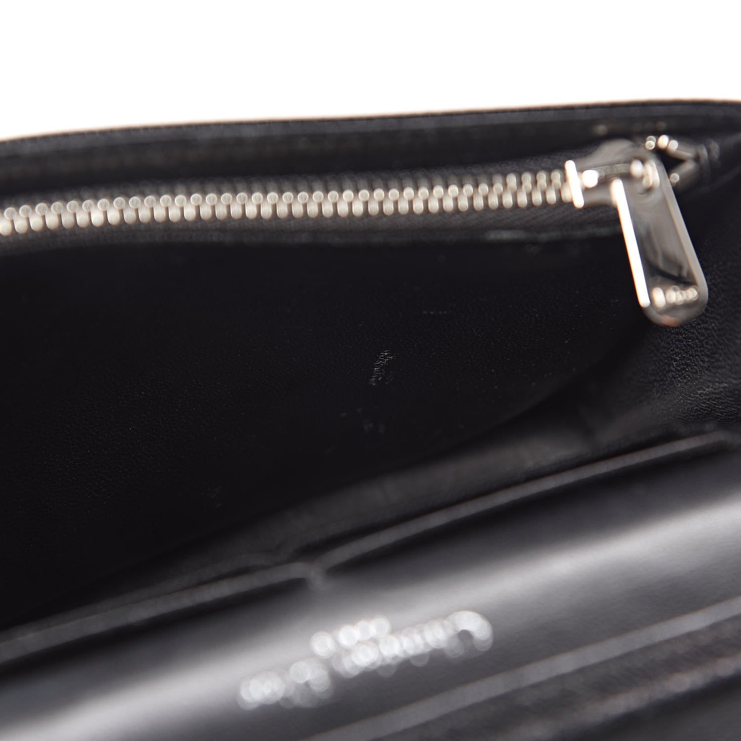 Christian Dior Grained Calfskin Diorama Wallet on Chain Pouch Black 7 of 10