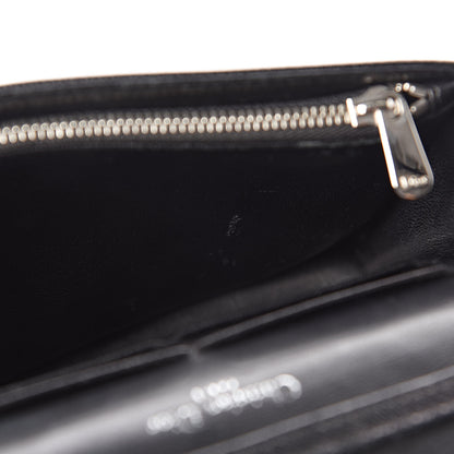 Christian Dior Grained Calfskin Diorama Wallet on Chain Pouch Black 7 of 10