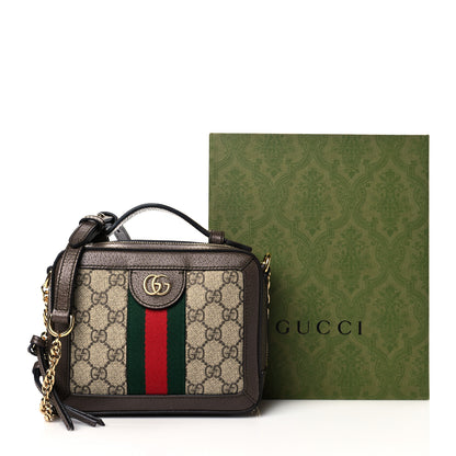 Gucci GG Supreme Monogram Mini Ophidia Top Handle Shoulder Bag Brown 12 of 12