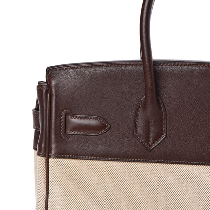 Hermes Toile Swift Birkin 30 Chocolate 24 of 31