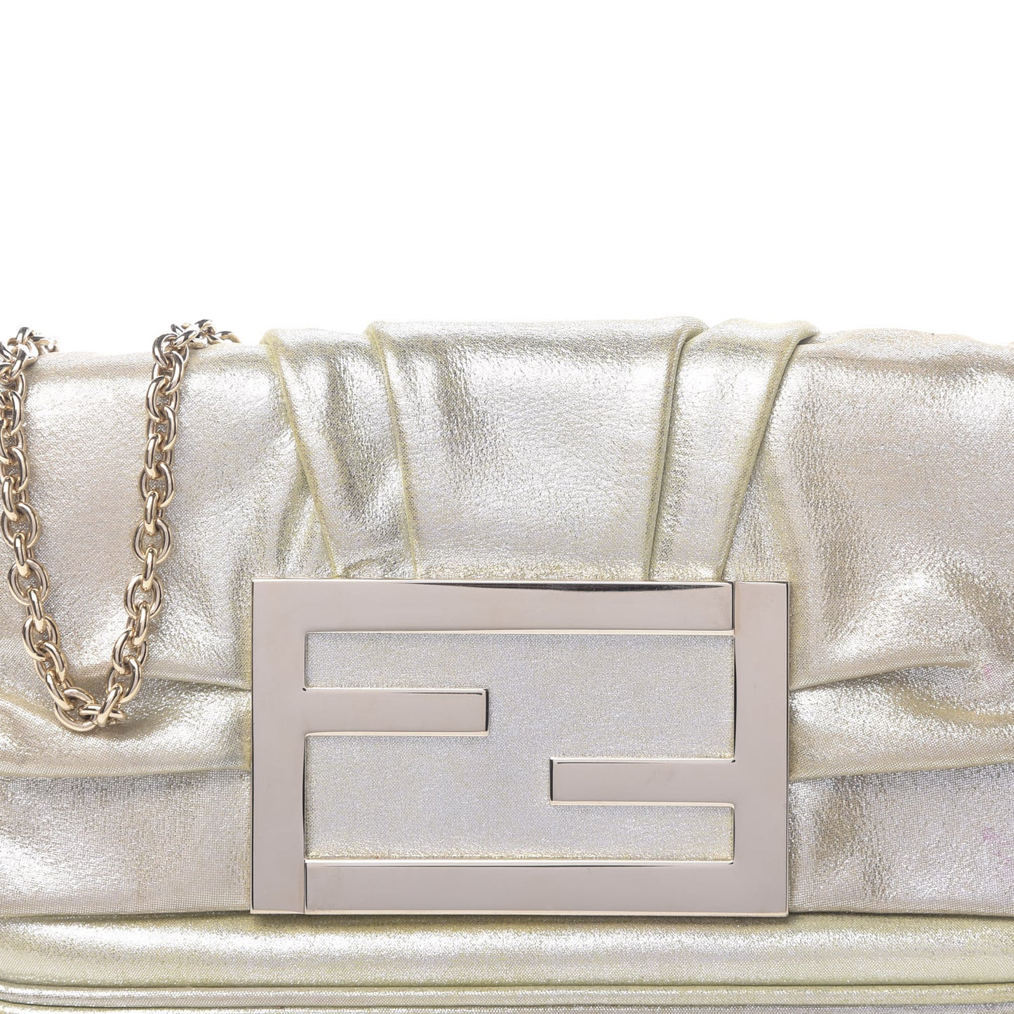 Metallic Calfskin Mia Pochette Silver