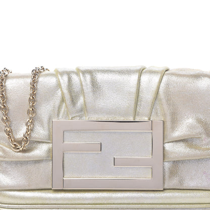 Fendi Metallic Calfskin Mia Pochette Silver 15 of 15