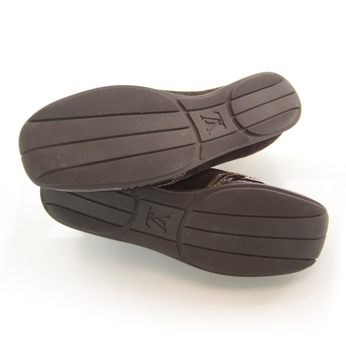 Suede Patent Monogram Speeding Sneakers 38.5