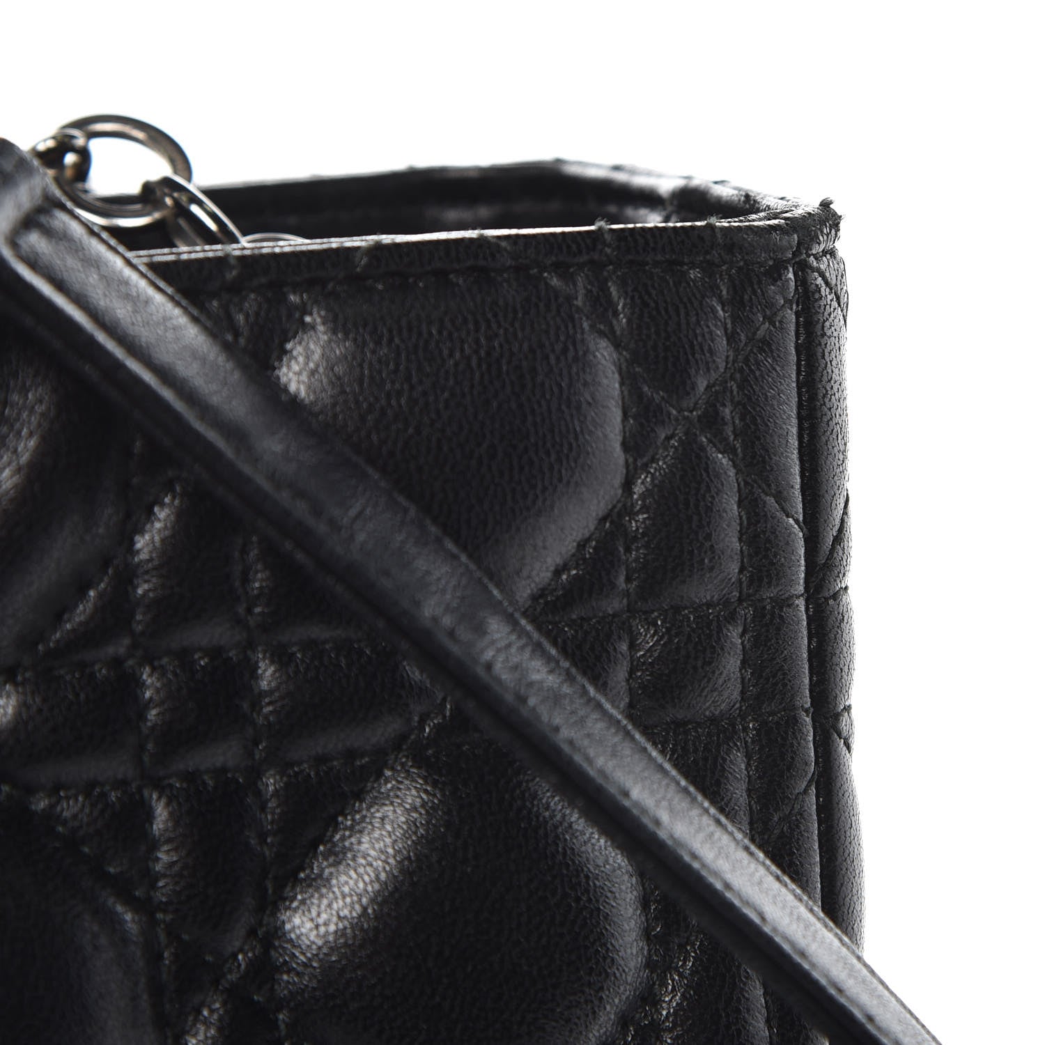 Christian Dior Lambskin Cannage Large Lady Dior Black 16 of 16