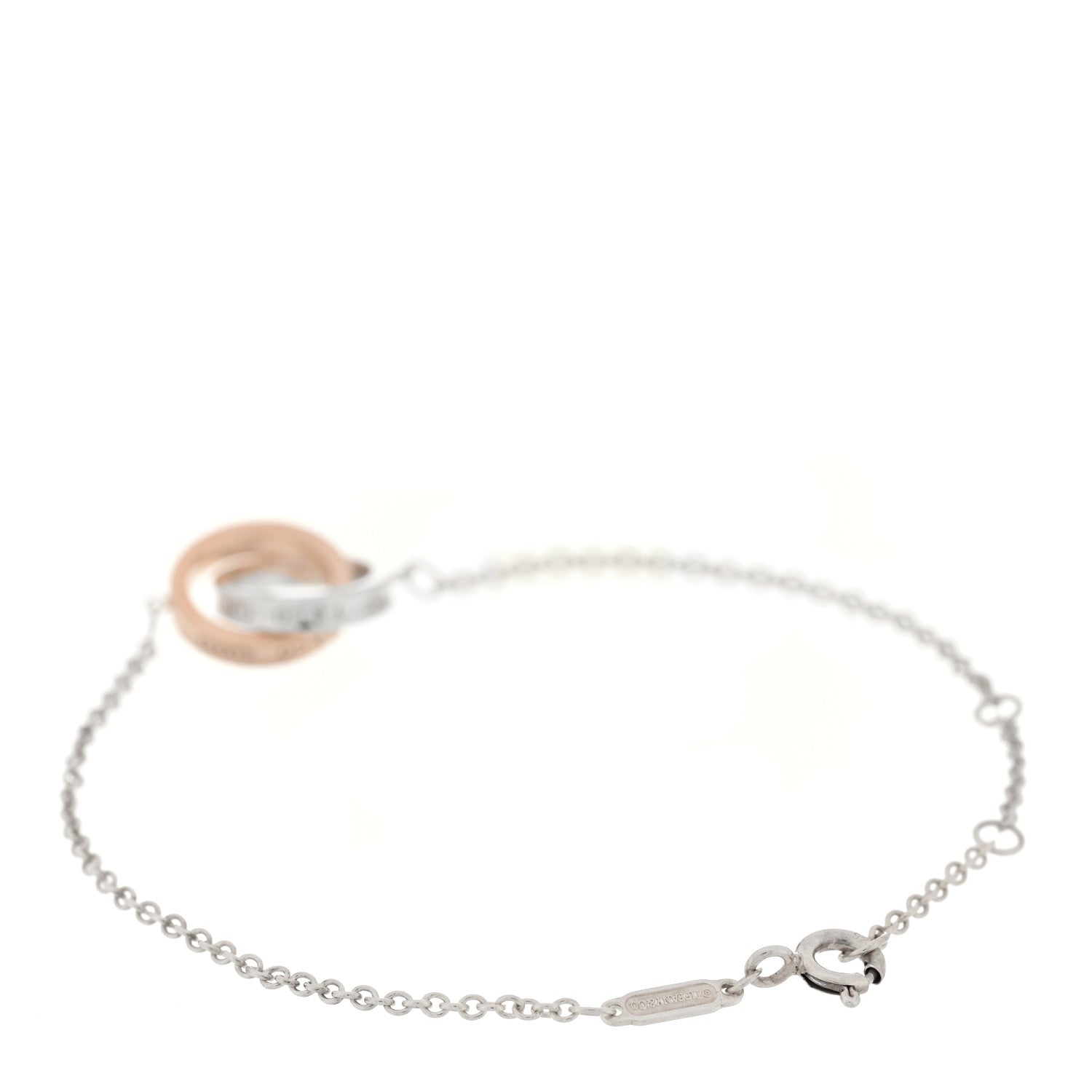 Tiffany Sterling Silver Rubedo 1837 Interlocking Bracelet 2 of 3
