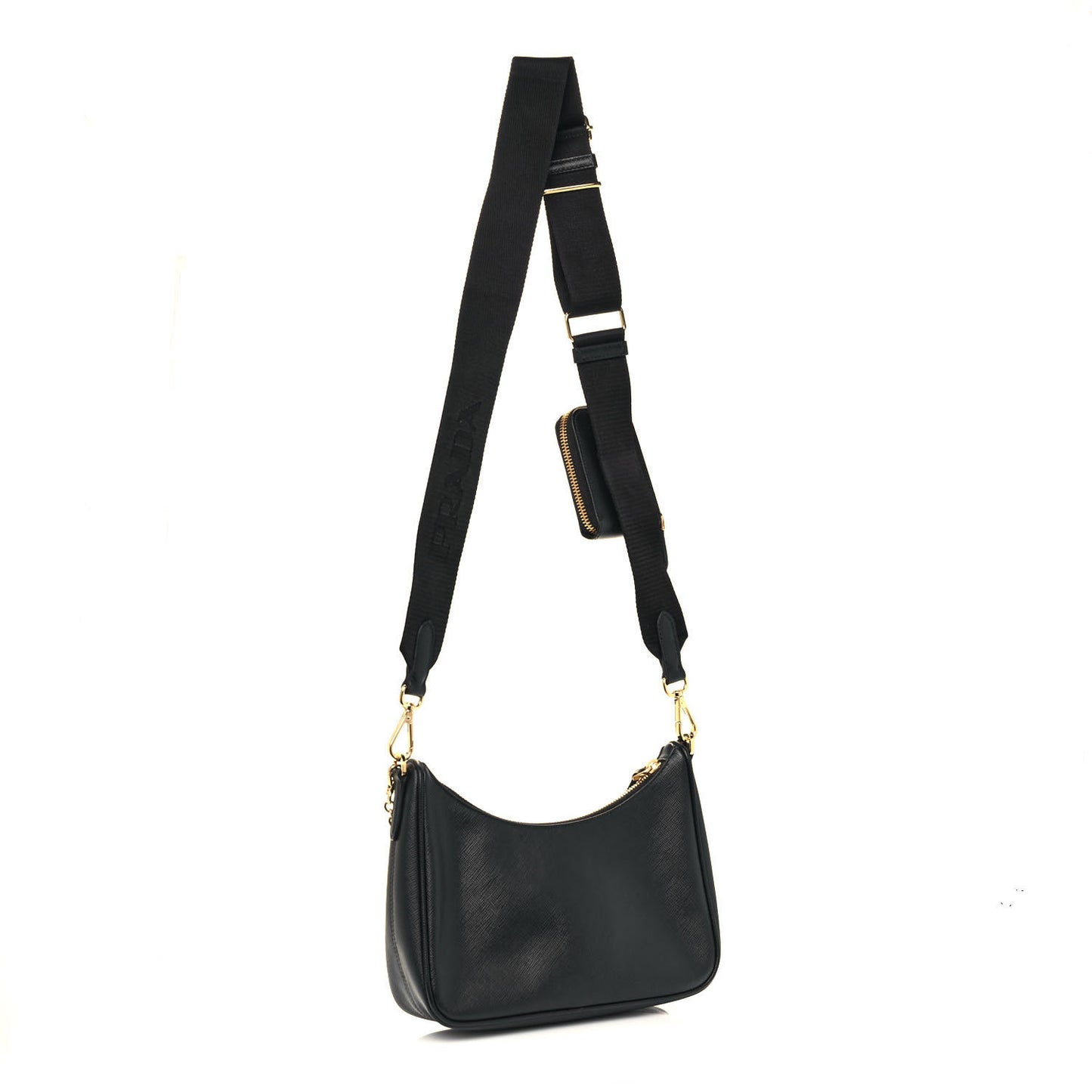 Saffiano Lux Re-Edition 2005 Shoulder Bag Black