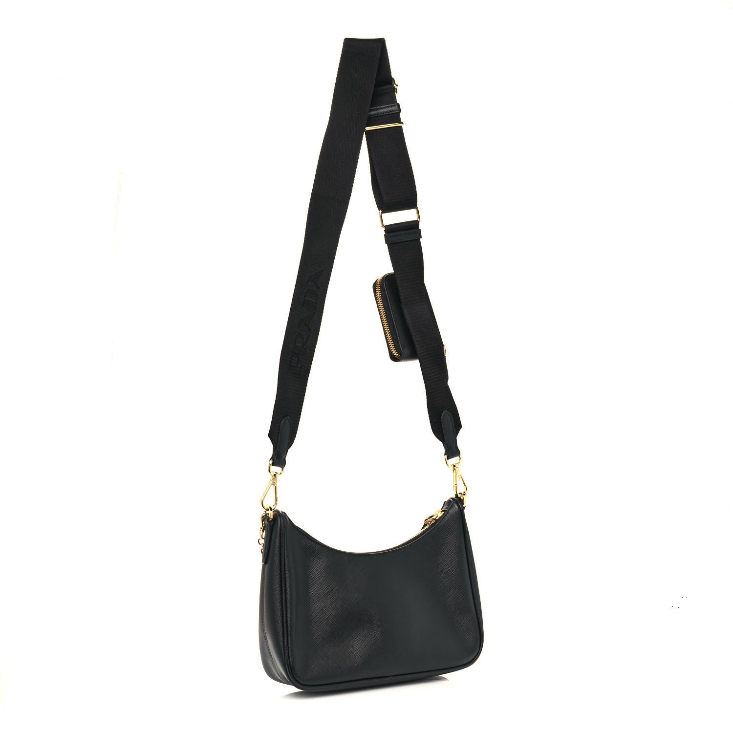 Prada Saffiano Lux Re-Edition 2005 Shoulder Bag Black 3 of 12