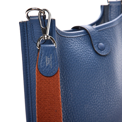 Hermes Taurillon Clemence Amazone Evelyne TPM Bleu Agate Cuivre 8 of 9