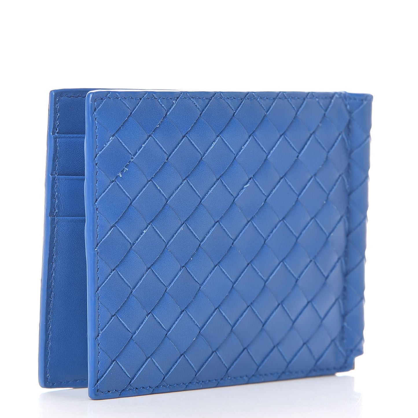 Nappa Intrecciato Bi-Fold Wallet Bleuette