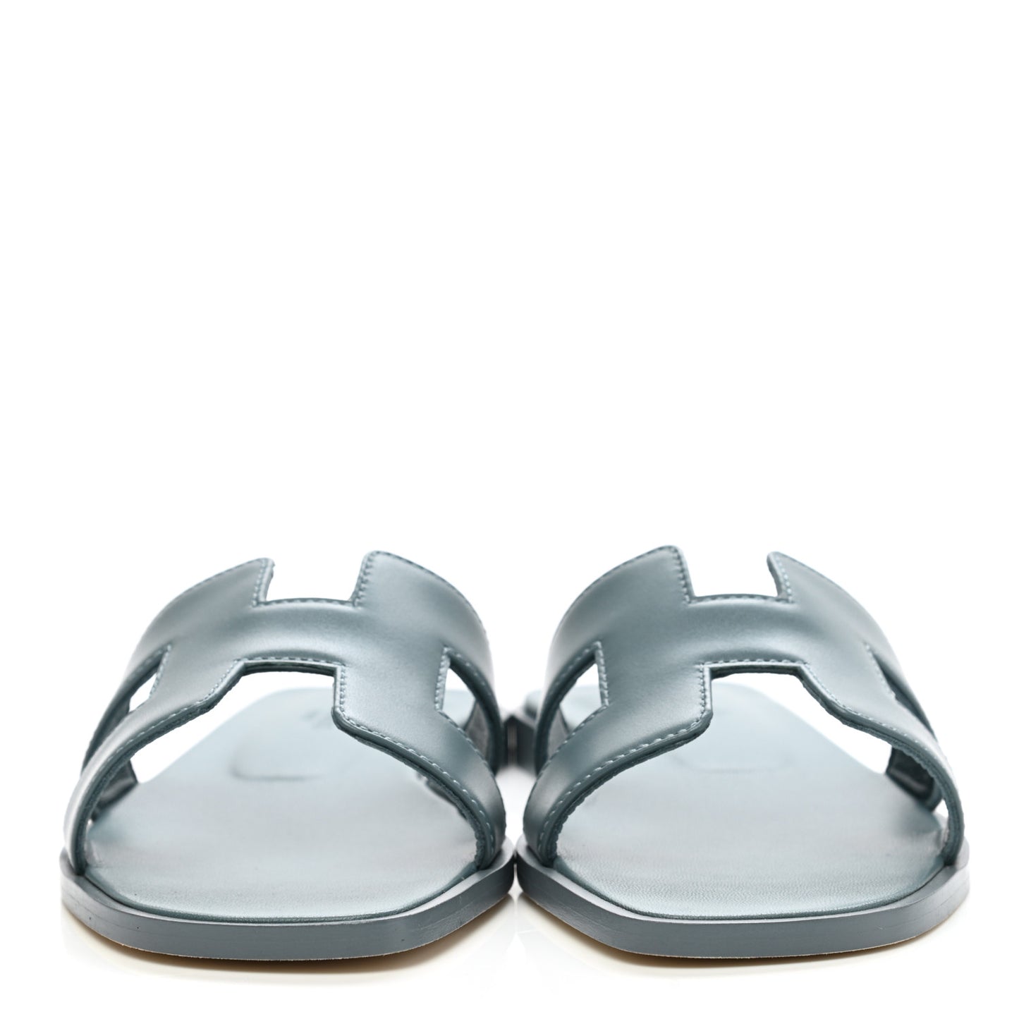 Box Calfskin Oran Sandals 36 Bleu Pinede