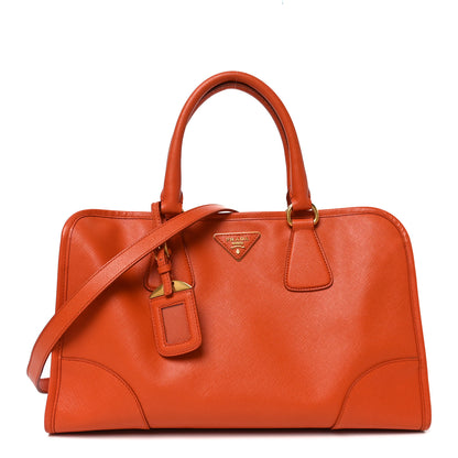 Prada Saffiano Lux Tote Papaya 1 of 9