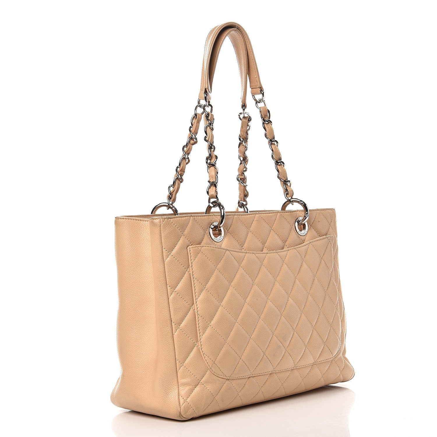 Chanel Caviar Quilted Grand Shopping Tote GST Beige 3 of 15