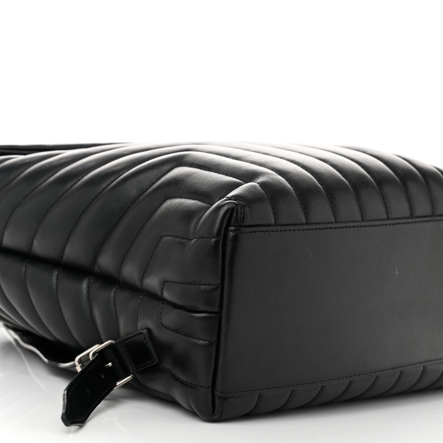 Calfskin Y Quilted Monogram Medium Loulou Backpack Black