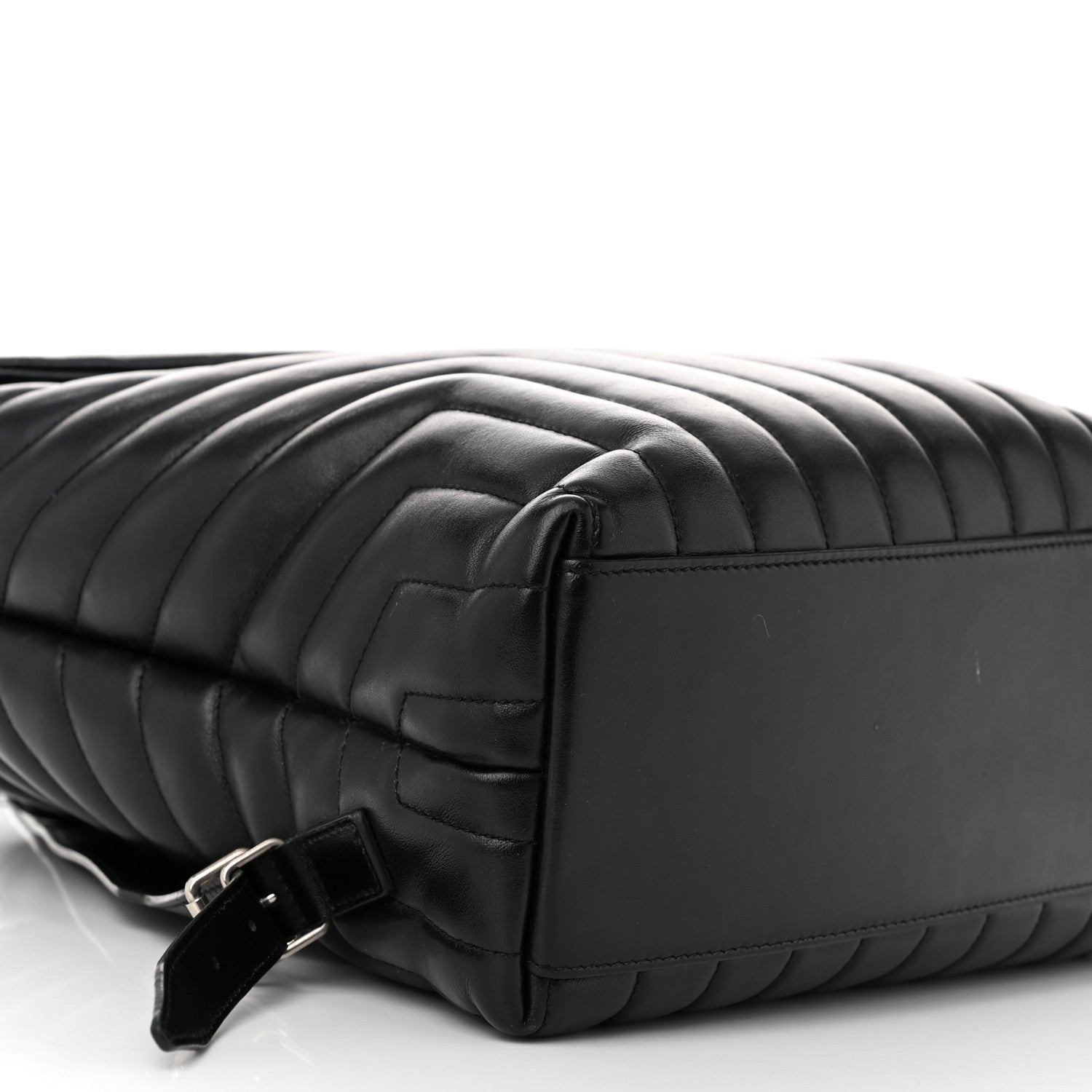Saint Laurent Calfskin Y Quilted Monogram Medium Loulou Backpack Black 9 of 12