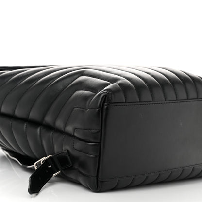 Saint Laurent Calfskin Y Quilted Monogram Medium Loulou Backpack Black 9 of 12