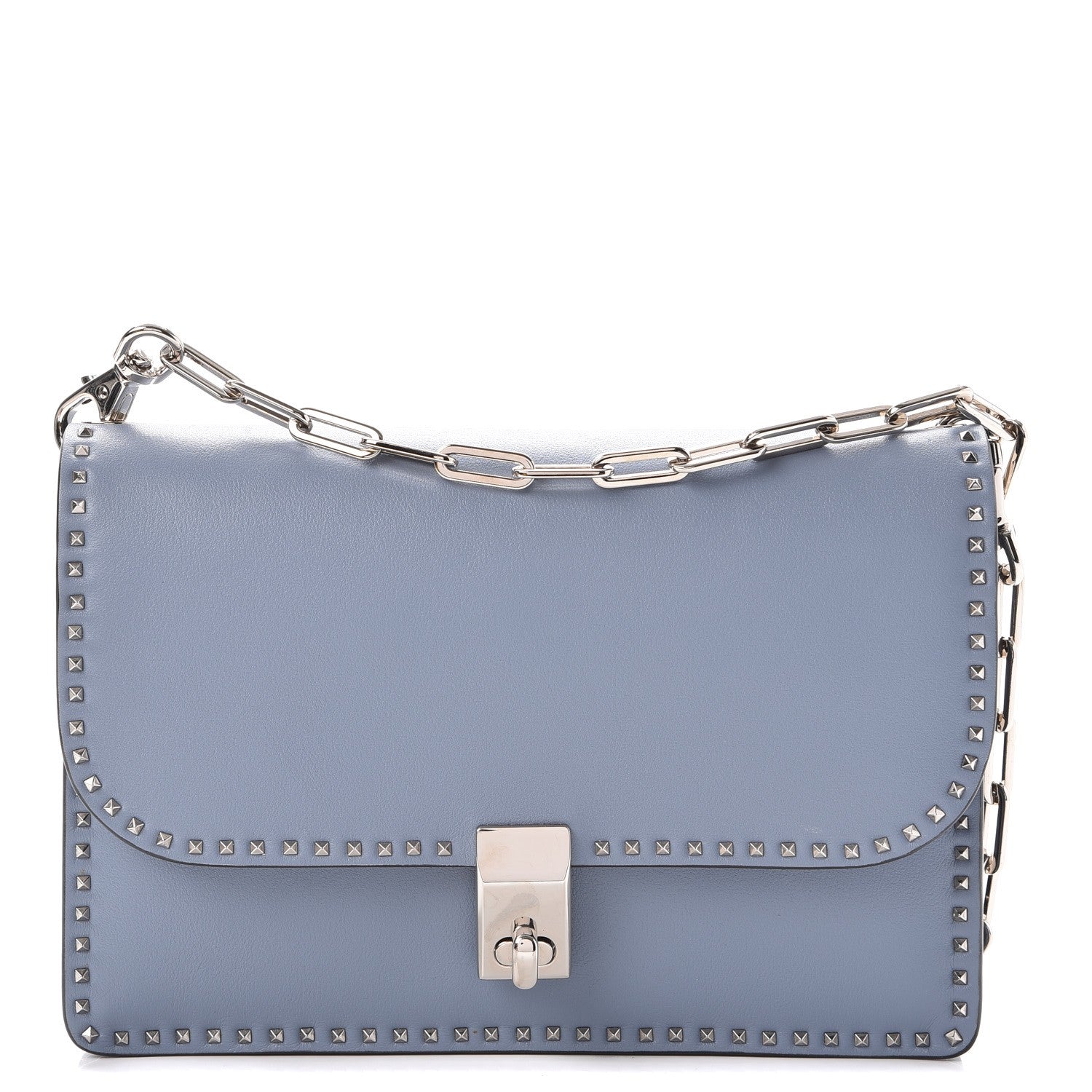 Valentino Garavani Vitello Rockstud Cabana Shoulder Bag London Stone 1 of 7