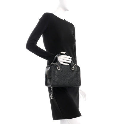 Chanel Caviar Quilted Small Deauville Bowling Bag Black 3 of 9
