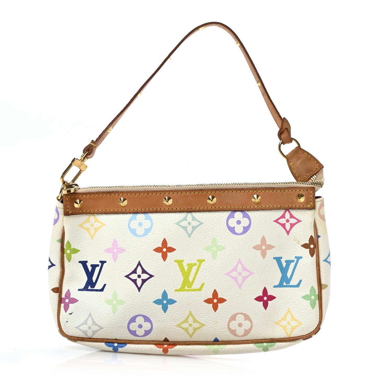 Monogram Multicolor Pochette Accessories White