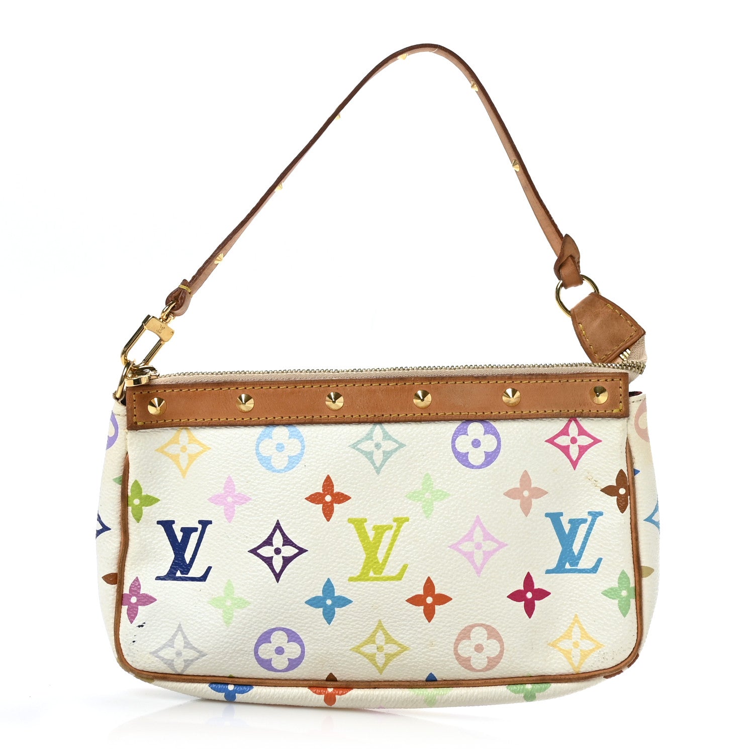 Louis Vuitton Monogram Multicolor Pochette Accessories White 1 of 14