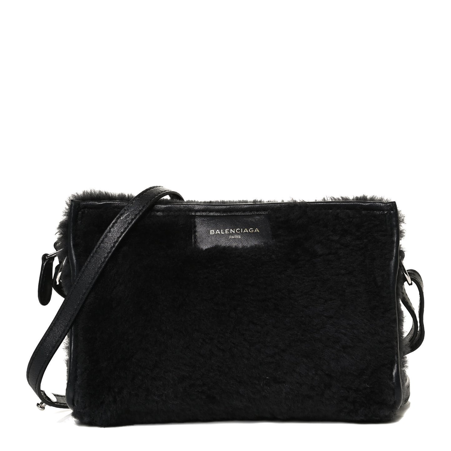 Shearling Bazar Pochette Crossbody Black