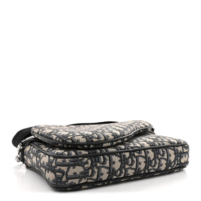 Christian Dior Oblique Saddle Triple Pouch Navy Blue 4 of 12