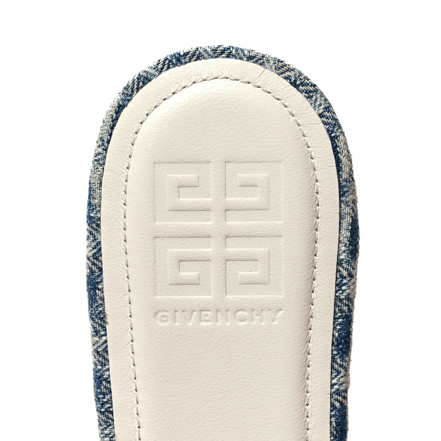 Jacquard 4G Logo Mule Slide Sandals 36.5 Denim Blue