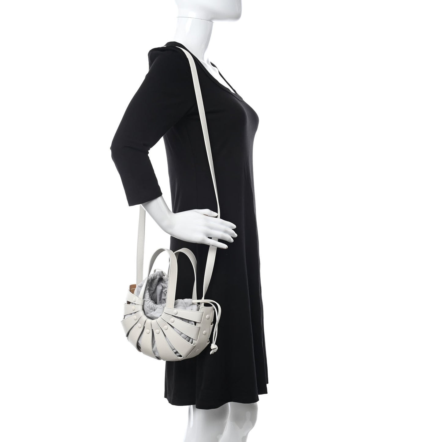 French Calfskin Small Shell White Frost